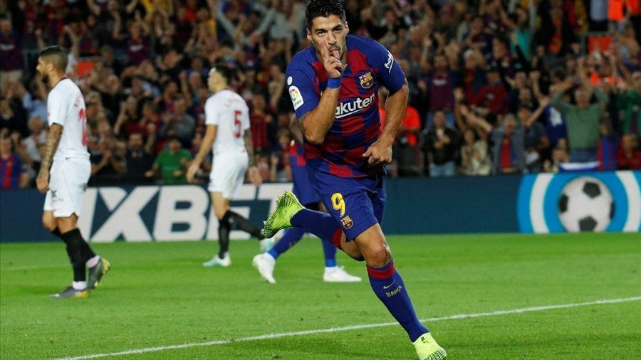 El Pistolero celebra gol ante el Sevilla