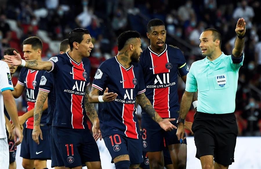 Neymar enojado tras pelea vs Marsella