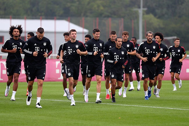Jugadores del Bayern Munich, en un entrenamiento