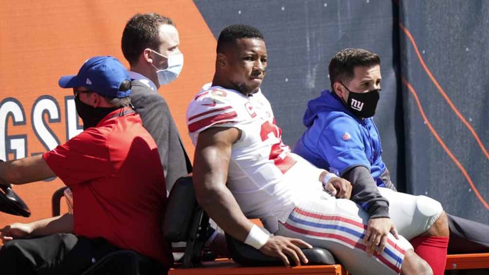 Saquon Barkley, en el 'carrito de las desgracias'