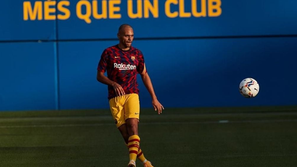 Martin Braithwaite en el último partido con Barcelona 