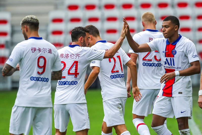 El francés celebrando uno de los goles