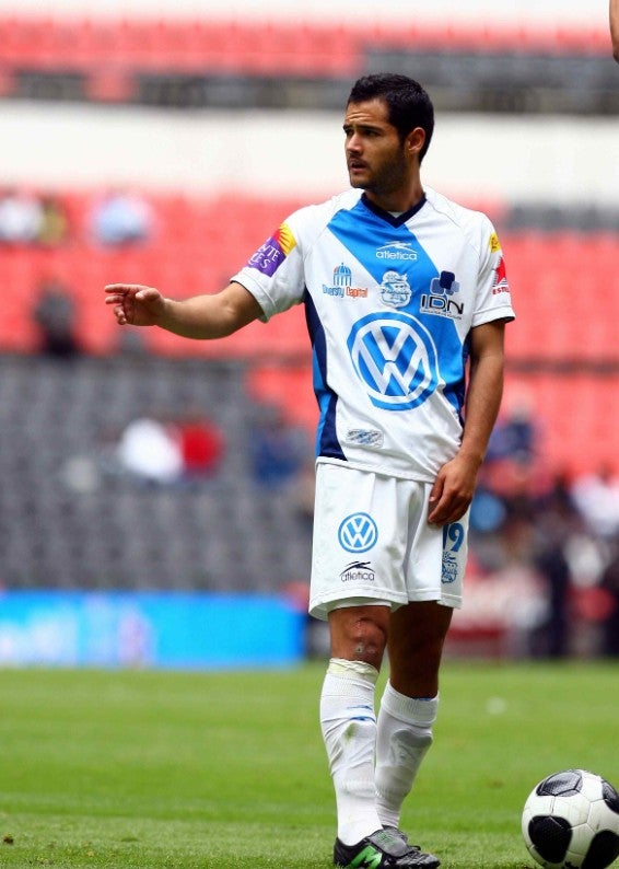 Isidro Sánchez durante un partido con Puebla