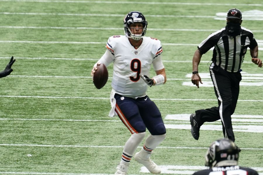 Nick Foles durante un partido con Chicago Bears