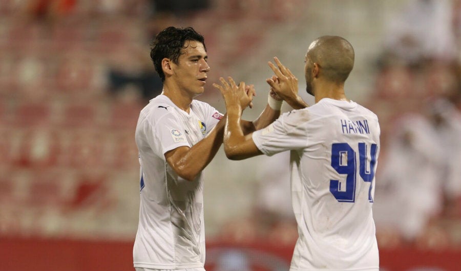 Héctor Moreno en partido del Al-Gharafa