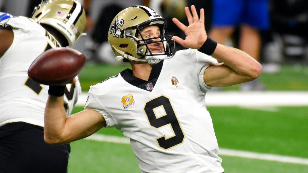 Drew Brees en partido vs Lions