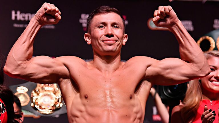 Golovkin durante una ceremonia de pesaje