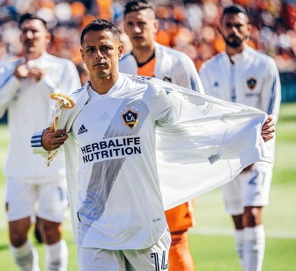 Javier Hernández previo a un partido con Galaxy