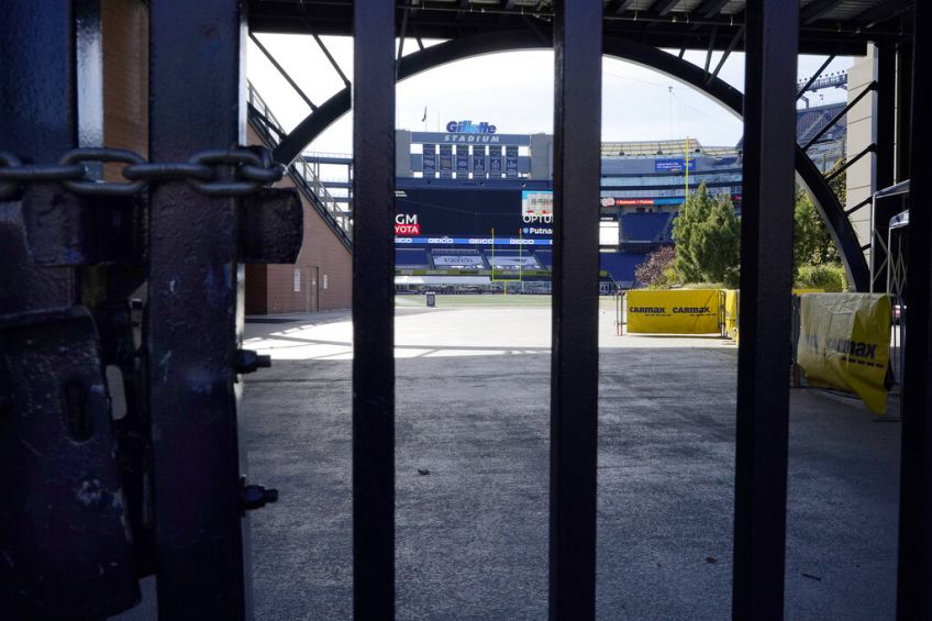 Gillette Stadium, casa de los Patriots, cerrado