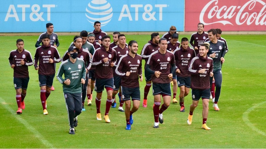 Seleccionados Sub 23 durante un entrenamiento