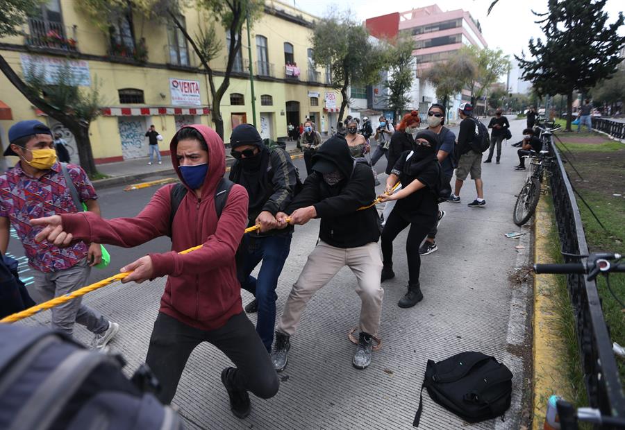 Hubo enfrentamientos con manifestantes 