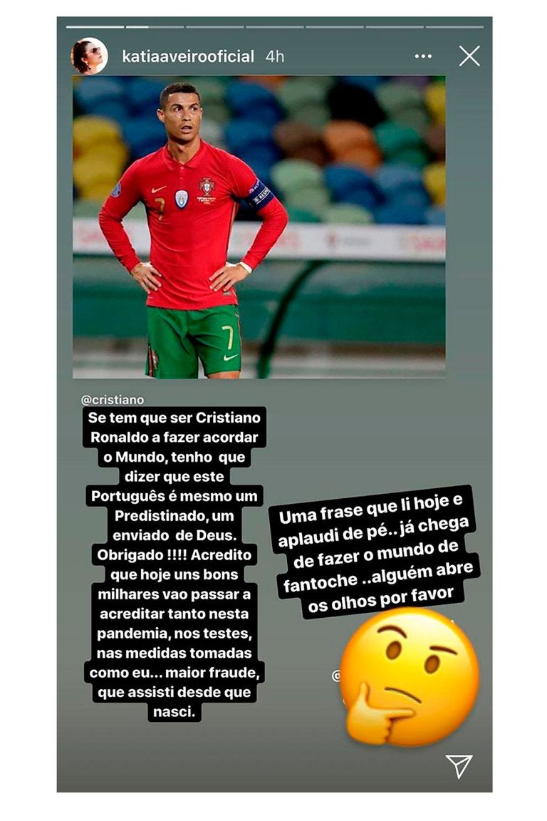 El mensaje de Katia Aveiro, hermana de CR7