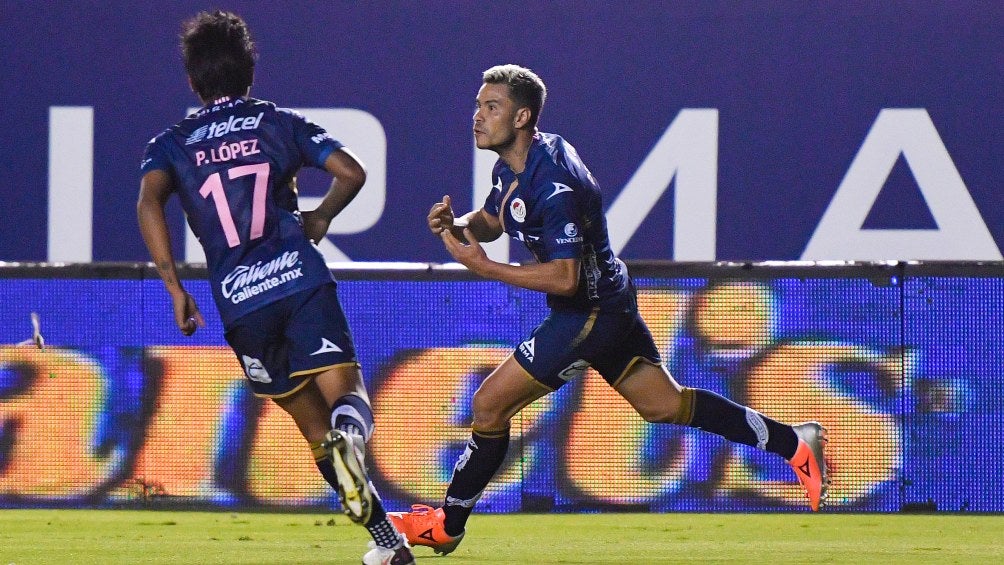 Barrera celebra gol del triunfo ante Querétaro