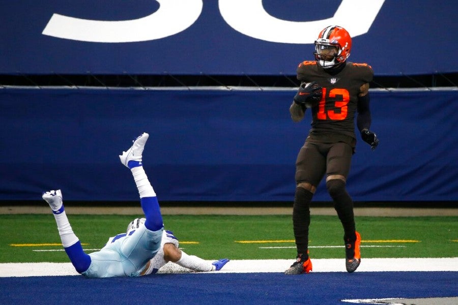 Odell Beckham Jr. durante un partido con los Browns