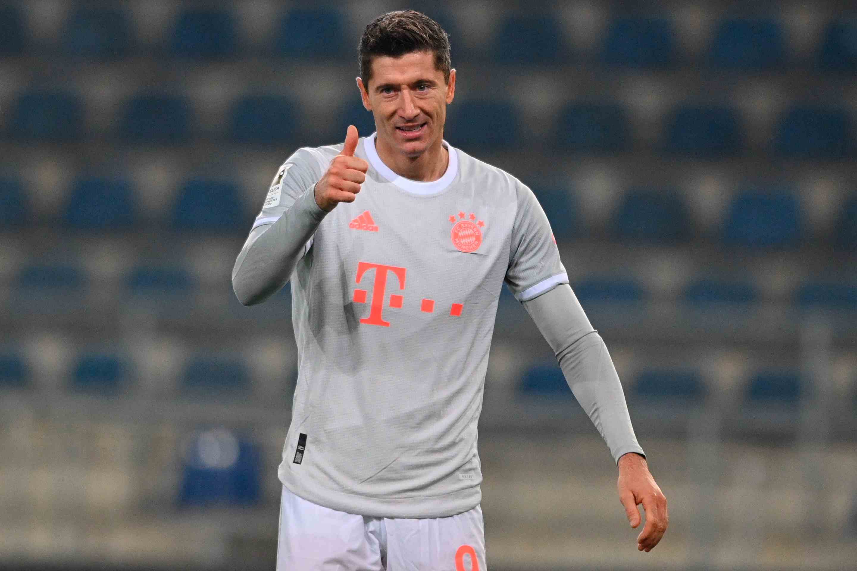 Robert Lewandowski en la victoria del Bayern Múnich