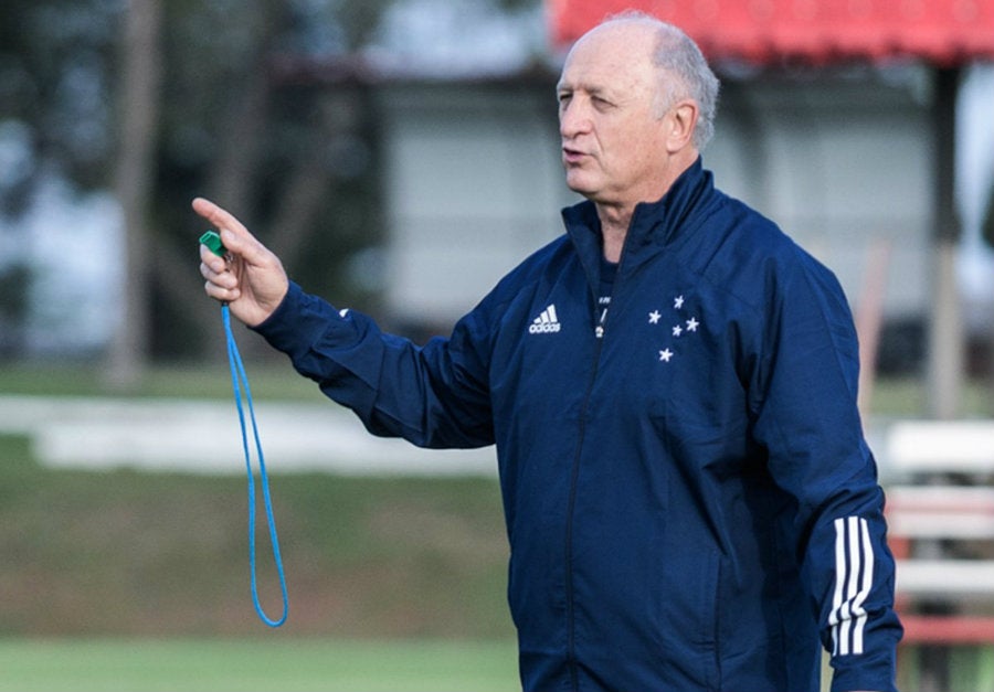 Luiz Felipe Scolari en práctica con el Cruzeiro