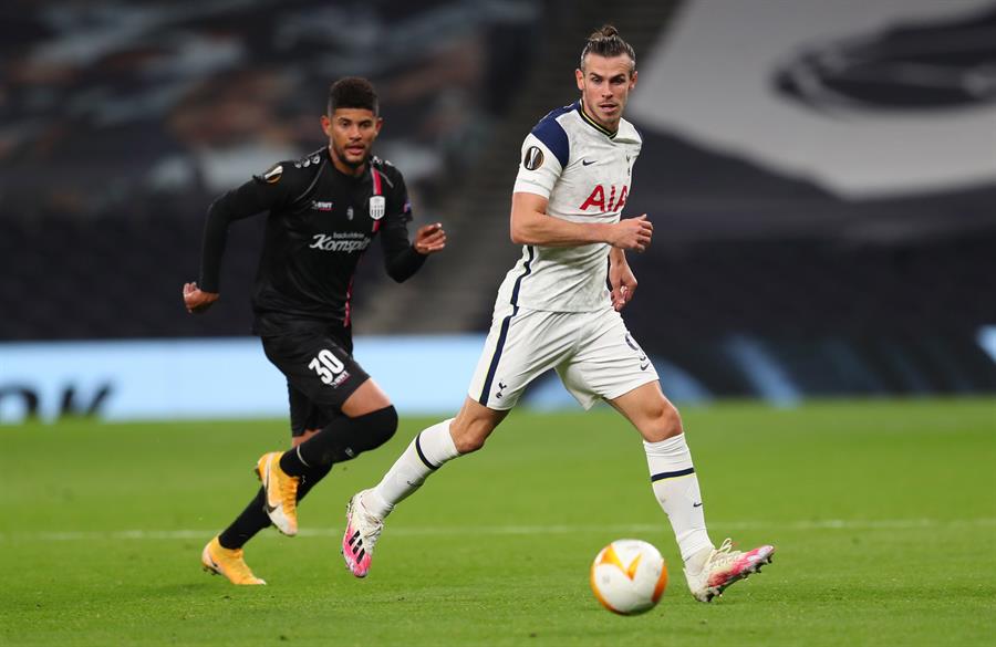 Bale, durante un juego del Tottenham