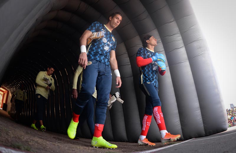 Los guardametas de las Águilas antes de un partido