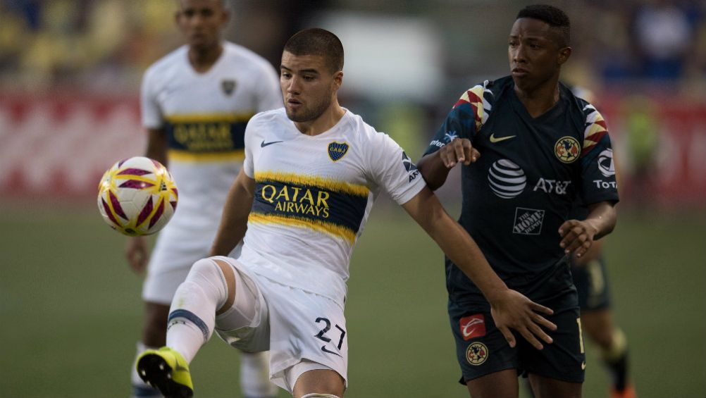 Acción en el América vs Boca Juniors amistoso