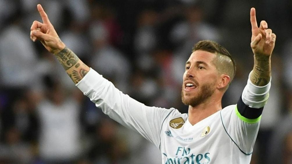 Sergio Ramos en partido con el Real Madrid 