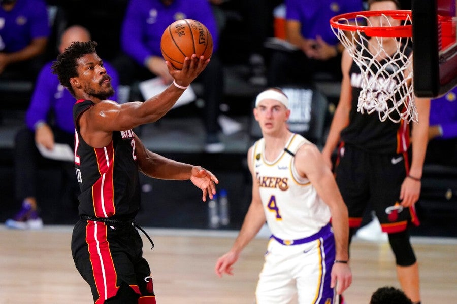 Jimmy Butler durante un partido con el Heat de Miami