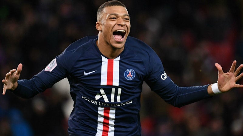 Mbappé en festejo