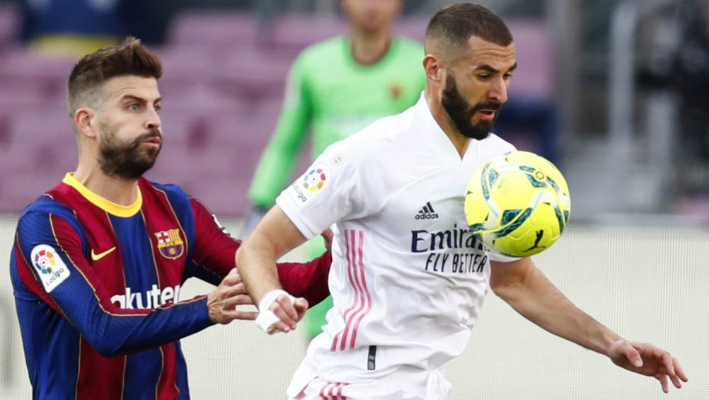 Karim Benzema en acción con Real Madrid