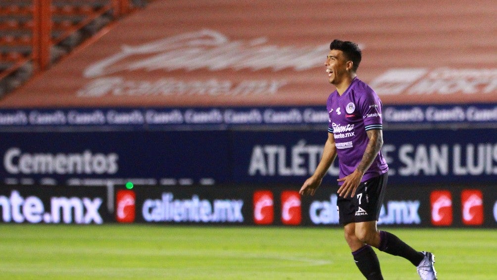 Quick Mendoza celebrando gol ante Atlético de San Luis