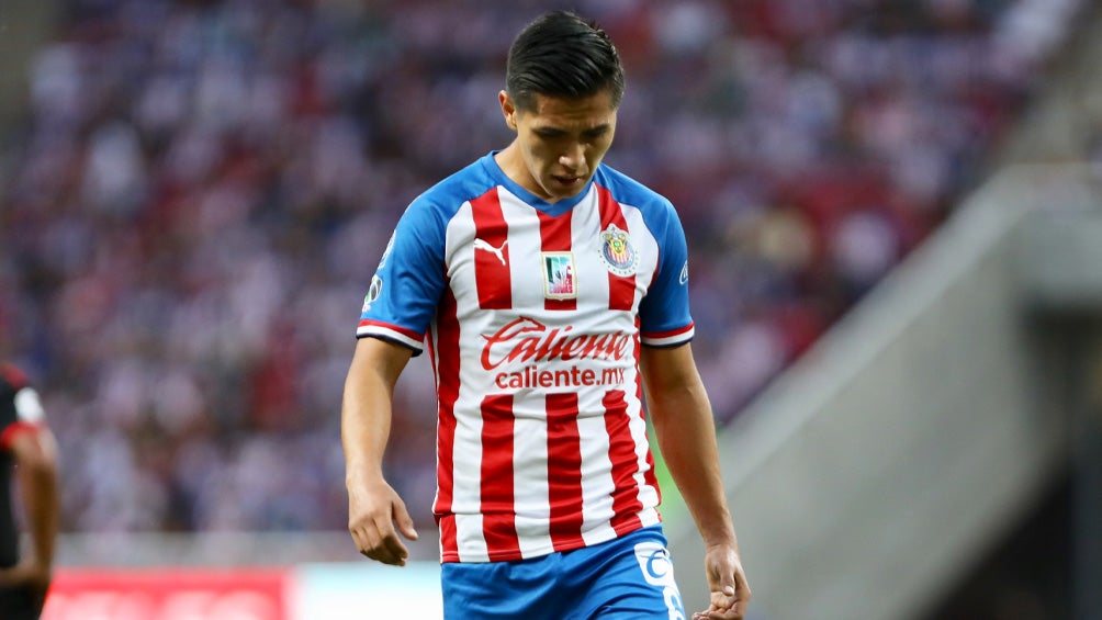 Dieter Villalpando durante un juego con Chivas 