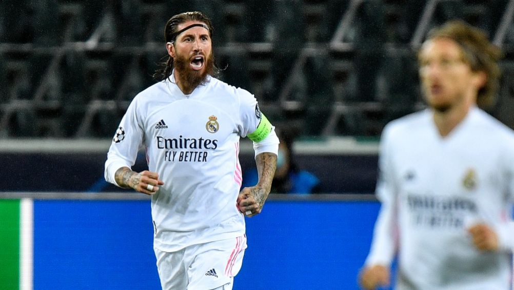 Sergio Ramos en un partido con el Real Madrid