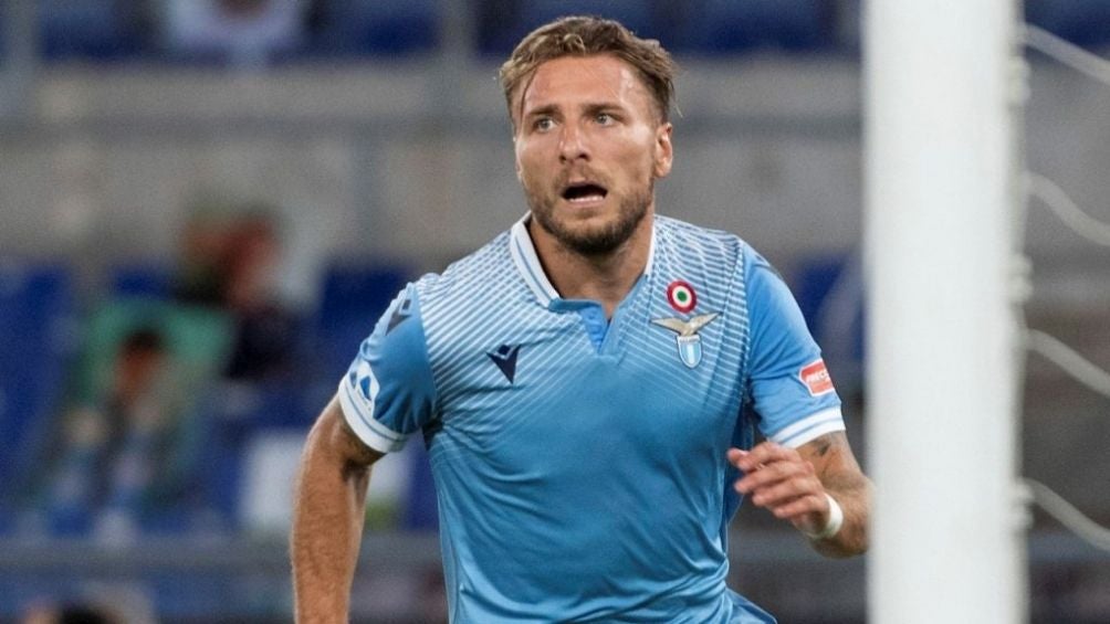 Ciro Immobile en partido con la Lazio