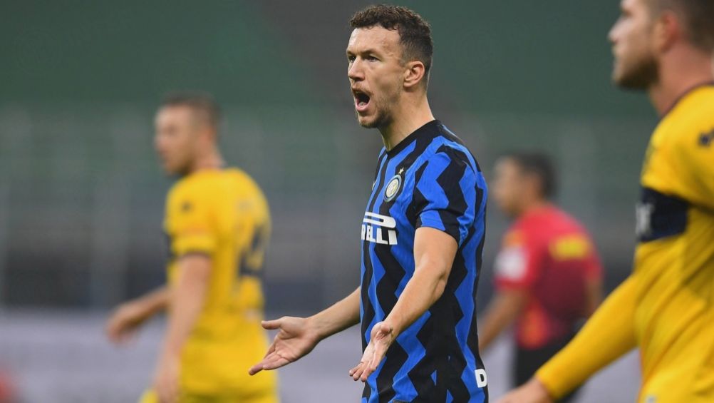 Ivan Perisic en el partido entre el Inter de Milán y el Parma