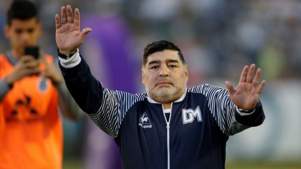 Maradona en partido con Gimnasia 