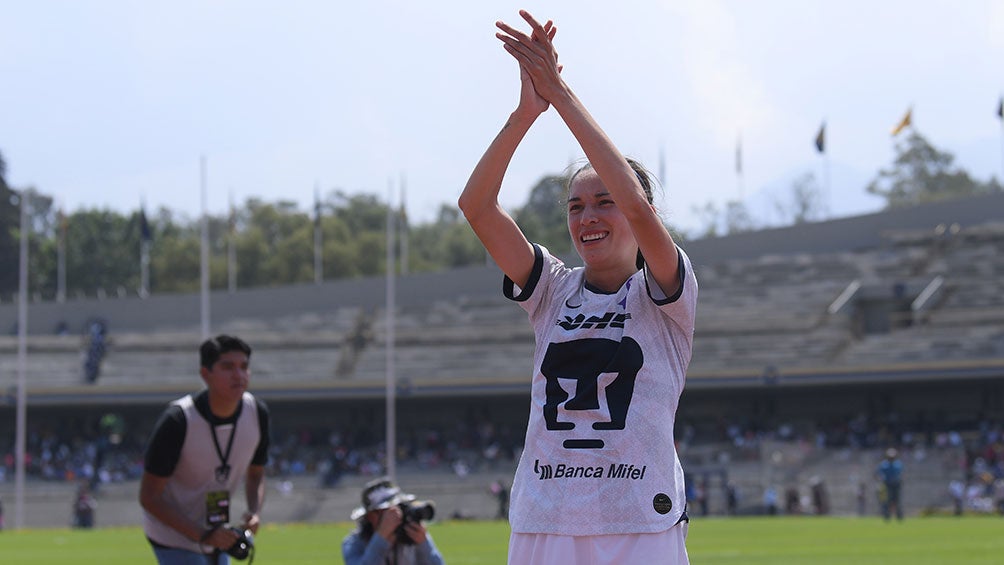 Diana Gómez en partido con Pumas Femenil