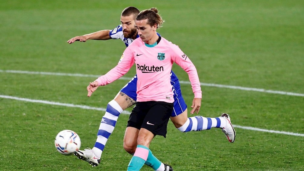 Antoine Griezmann durante un partido con Barcelona