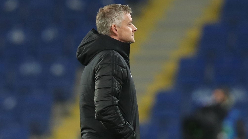 Ole Gunnar Solskjaer en el partido de Champions League