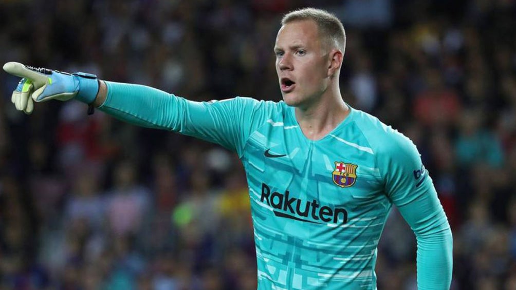 Ter Stegen durante un duelo con el Barcelona 