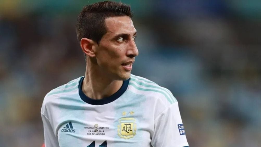 Ángel Di María en un partido con la Selección de Argentina