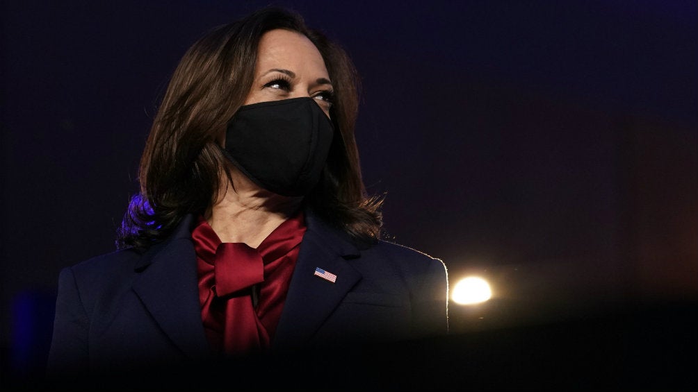 Kamala Harris en una presentación