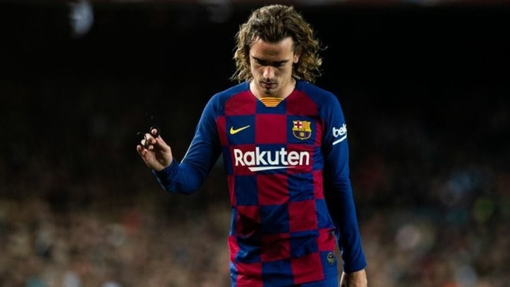 Antoine Griezmann durante un partido con Barcelona 