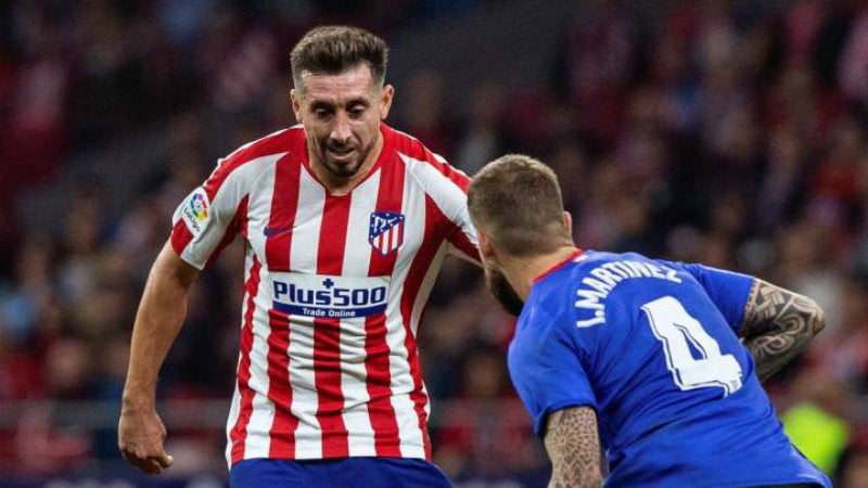 Héctor Herrera jugando con el Atlético