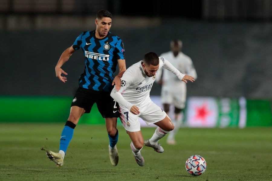 Eden Hazard en un partido del Real Madrid