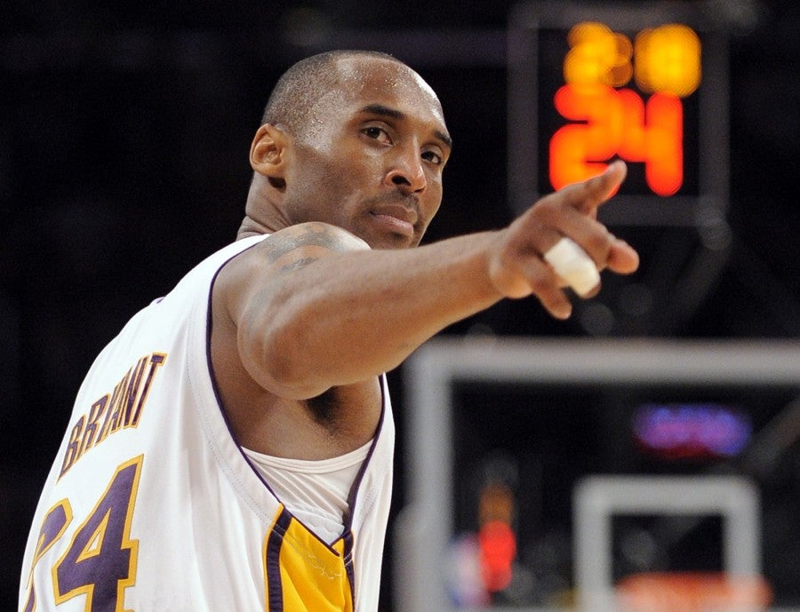 Kobe Bryant durante un partido con los Lakers