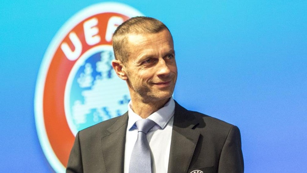 Ceferin, durante un evento de la UEFA