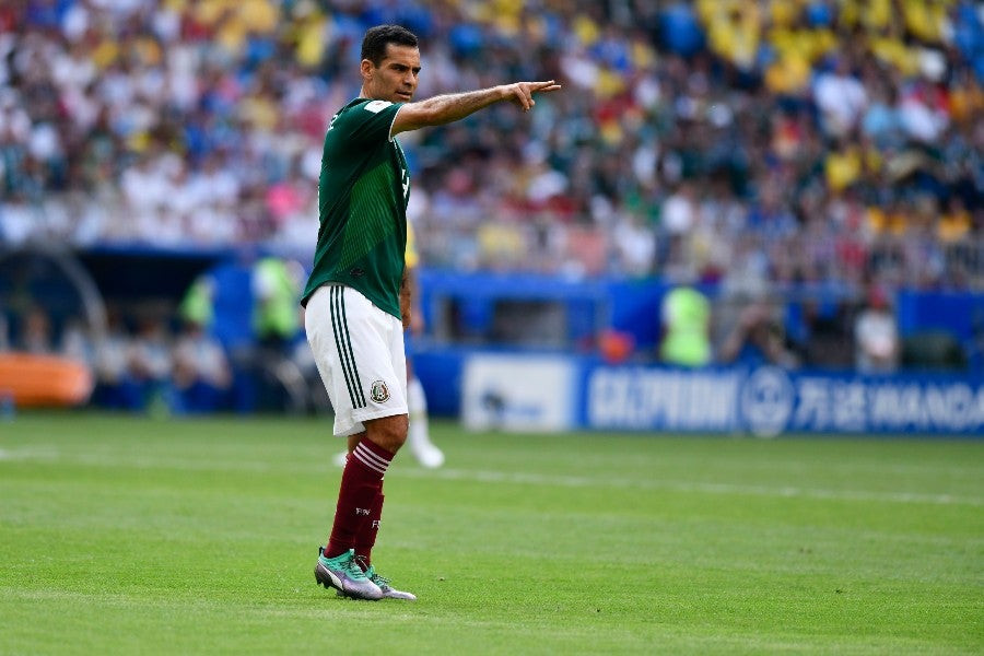 Rafa Márquez durante un partido con México