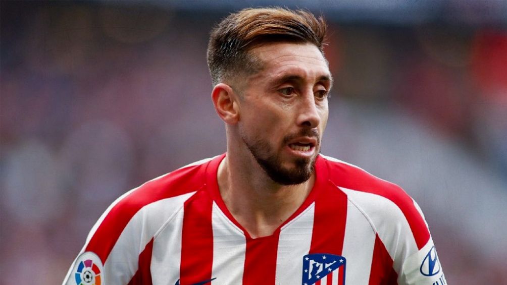 Héctor Herrera jugando con el Atlético de Madrid