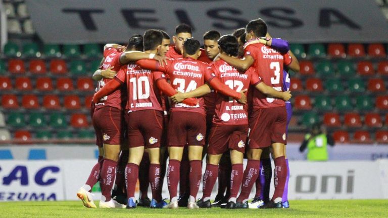 Jugadores de Mineros previo a un partido