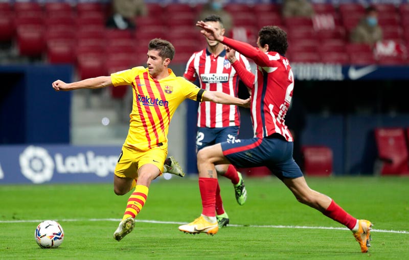 El centrocampista en el duelo contra Atlético