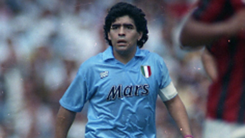 Diego Armando Maradona como jugador del Napoli