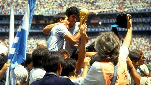 Maradona tras el título de México 86